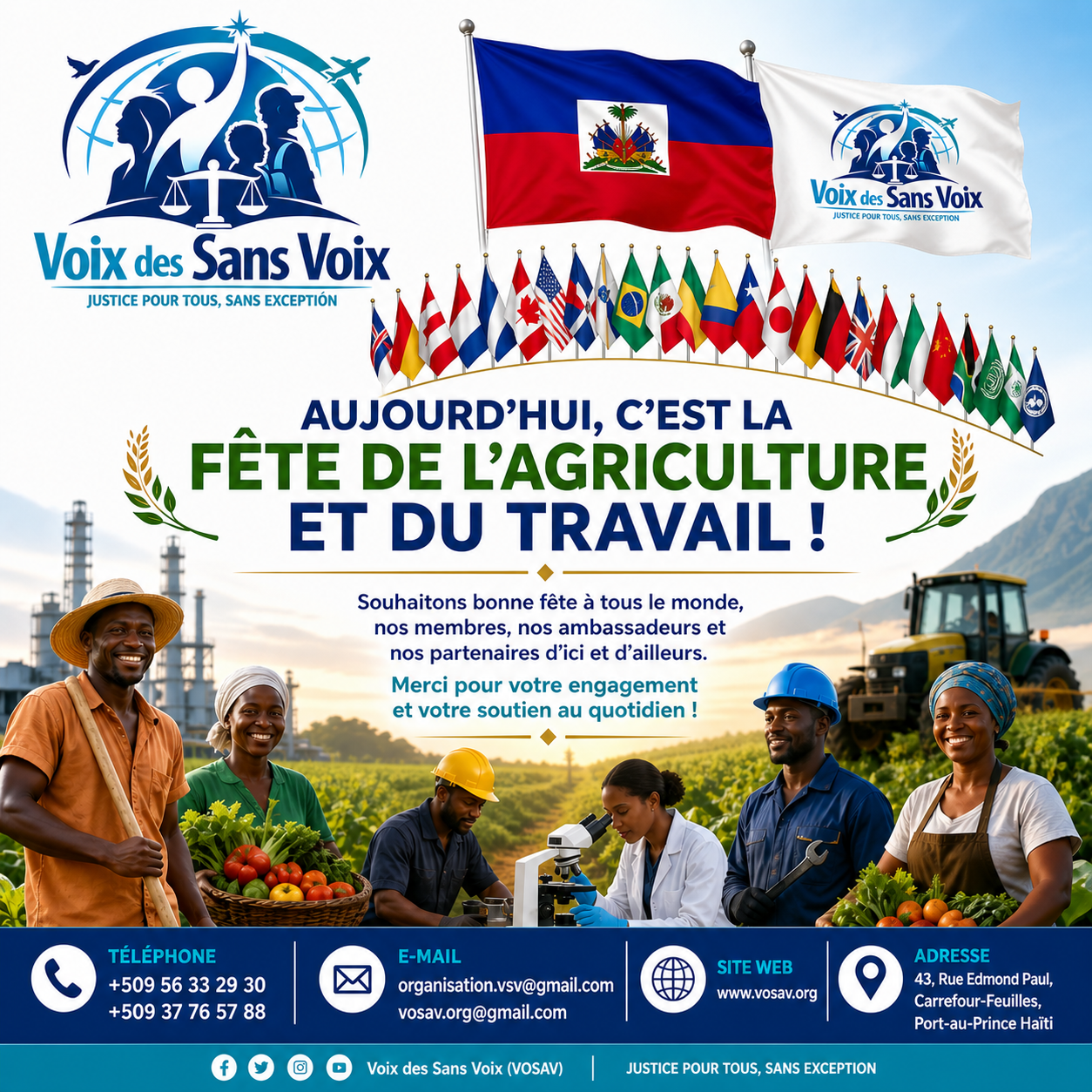 Bonne fête de l'agriculture et du travail 